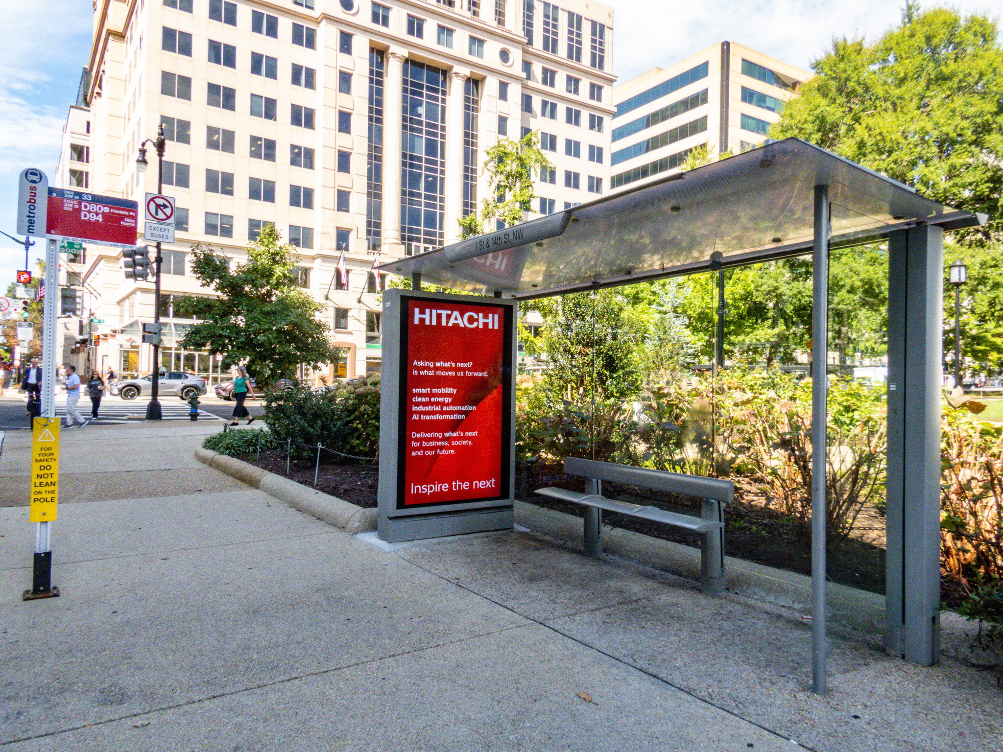 Bus Shelters digital out-of-home screen by Clear Channel