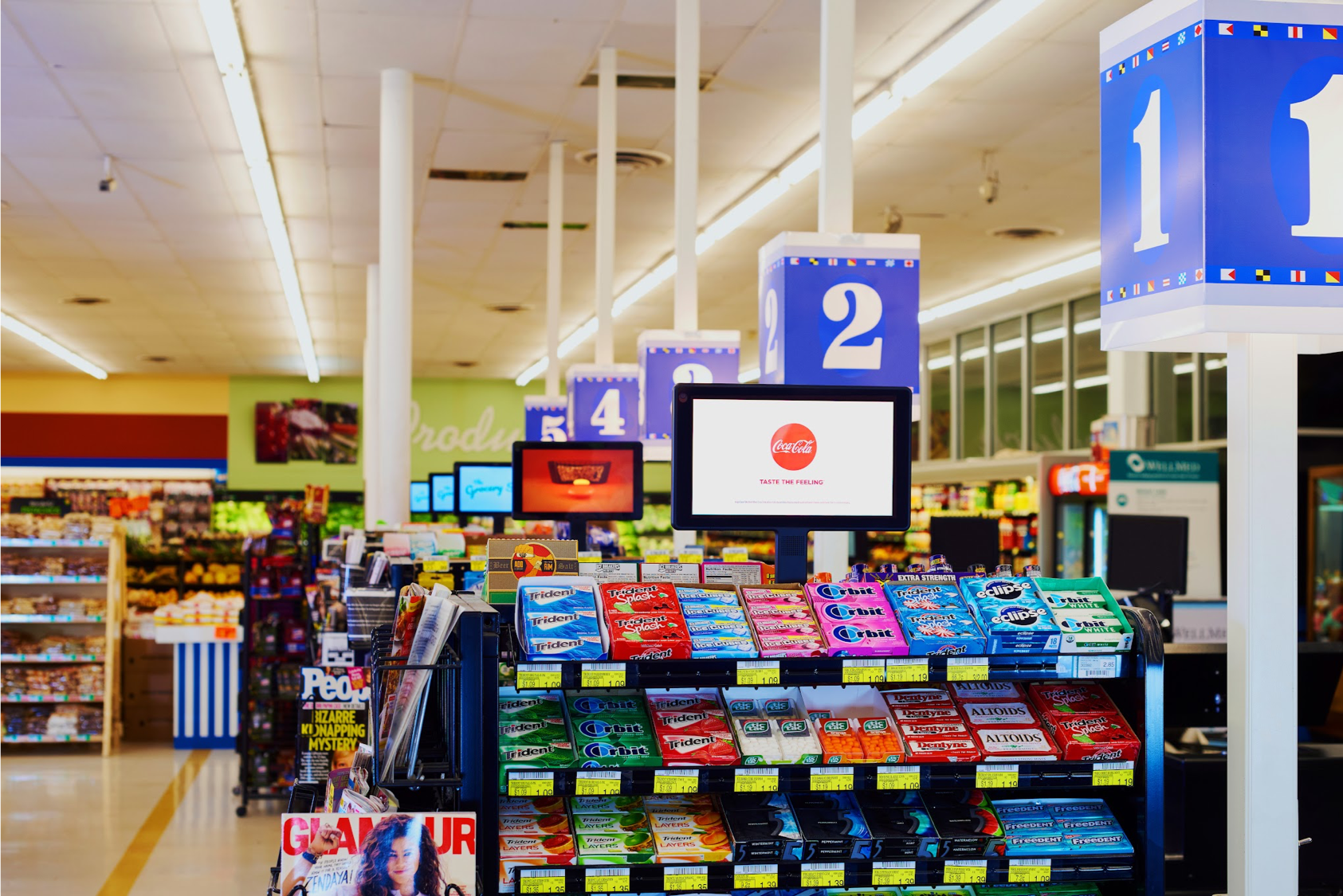 Grocery digital out-of-home screen