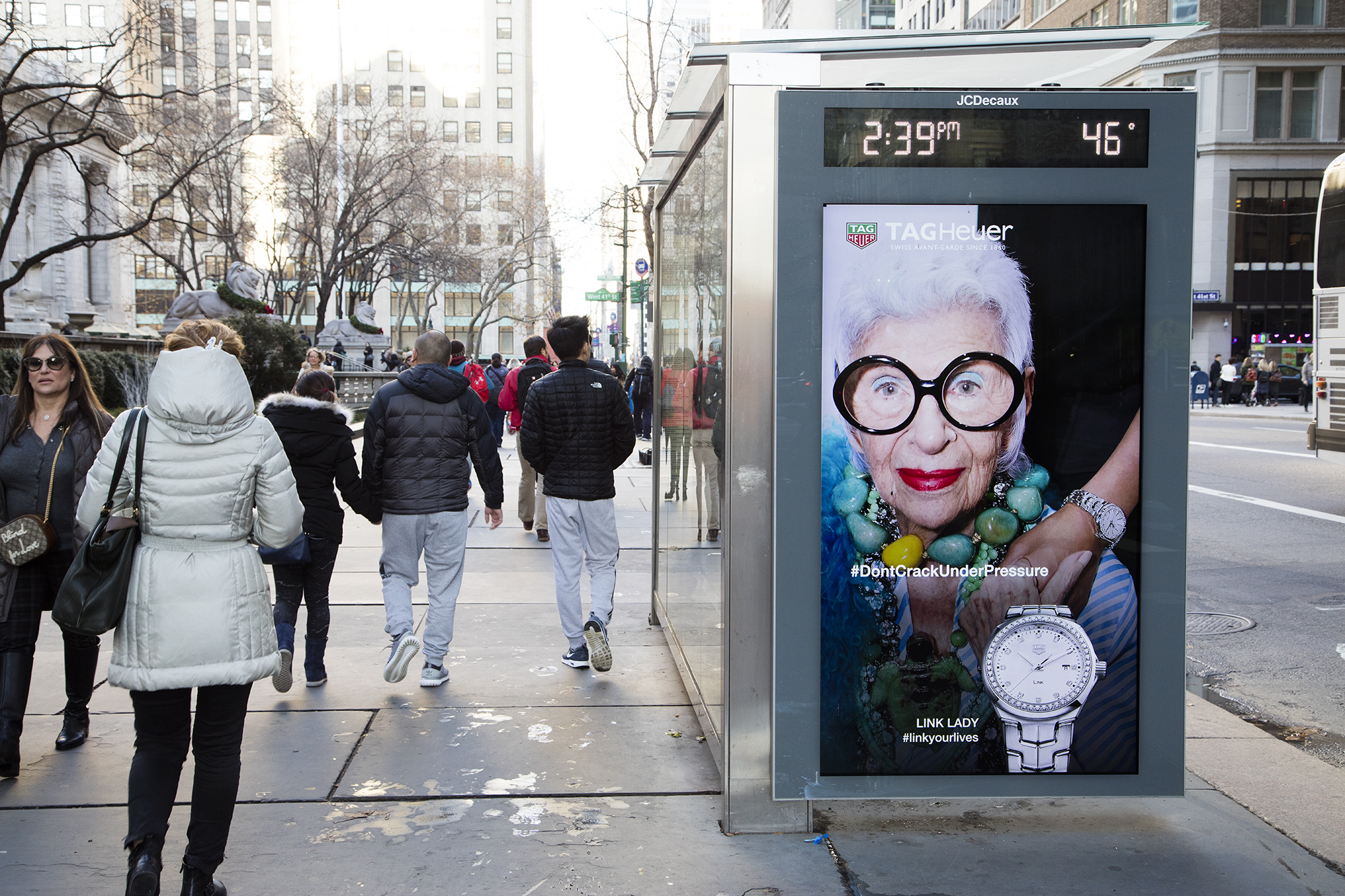 Bus Shelters digital out-of-home screen by JCDecaux