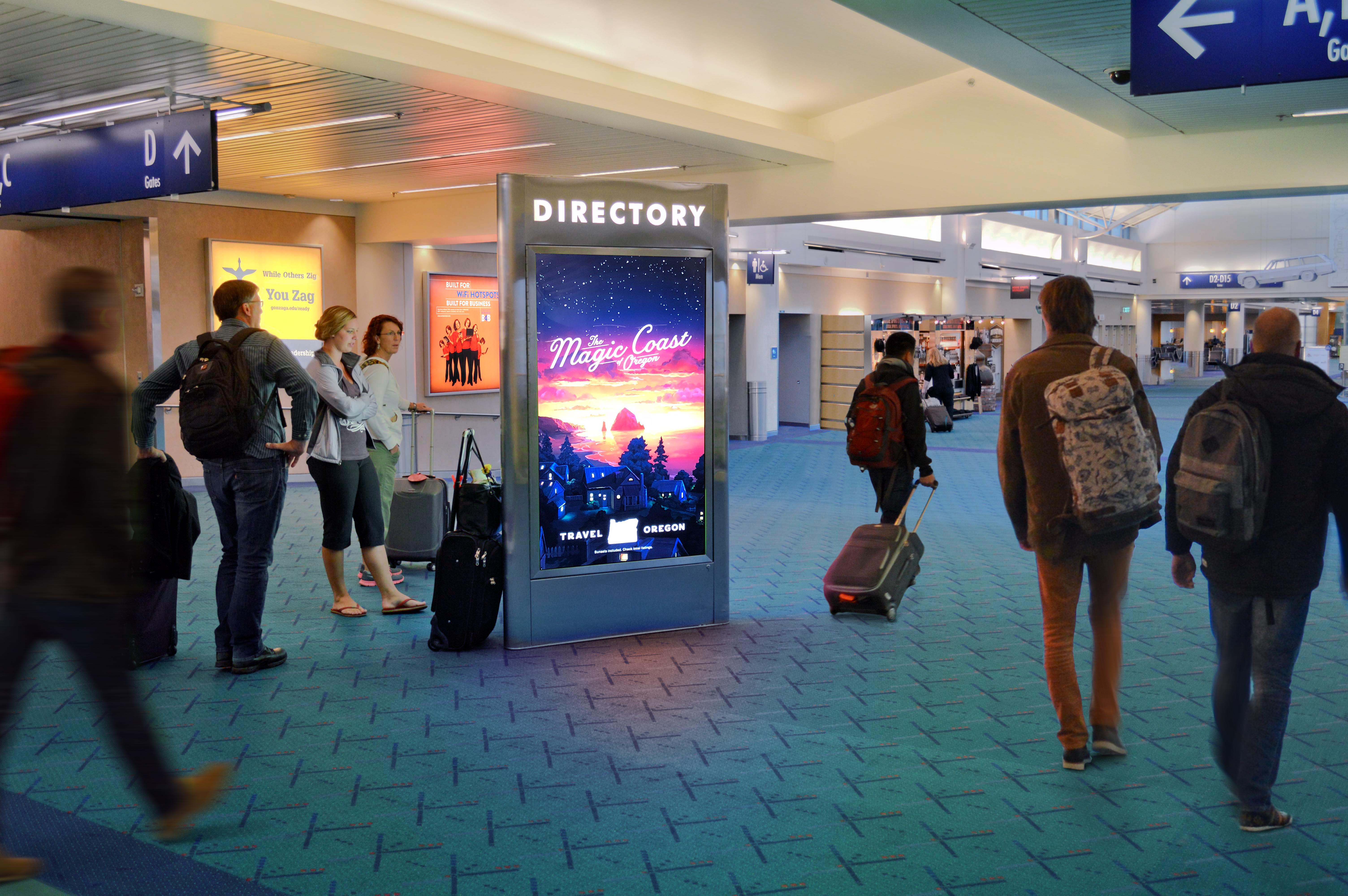 Airports digital out-of-home screen