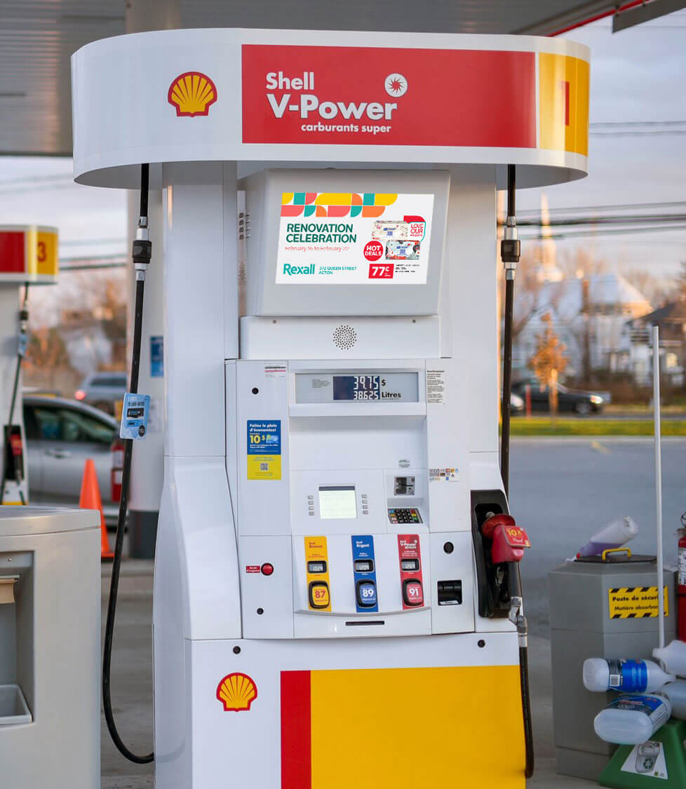 Gas Stations digital out-of-home screen by Neo Ooh