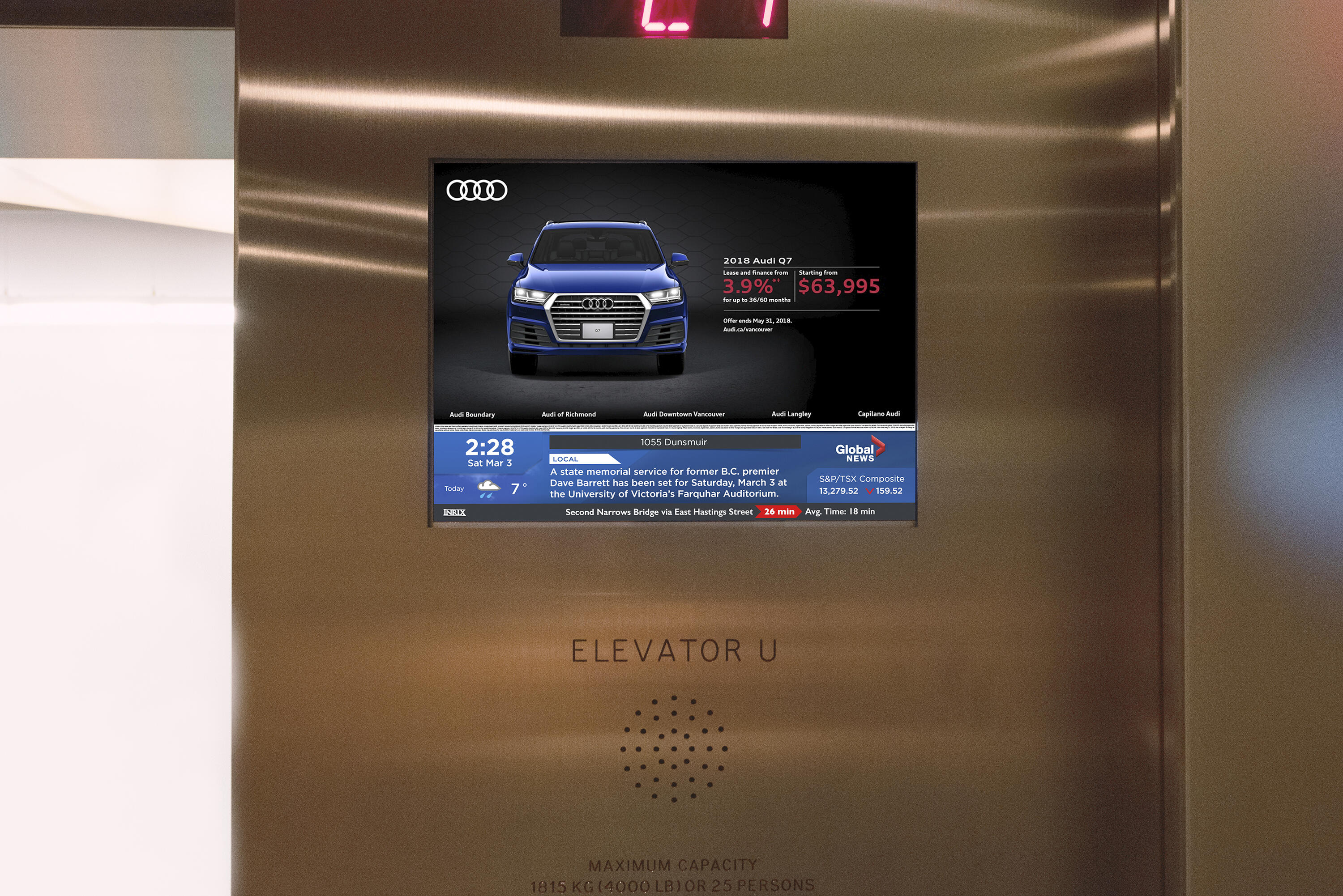 Office Buildings digital out-of-home screen by Pattison